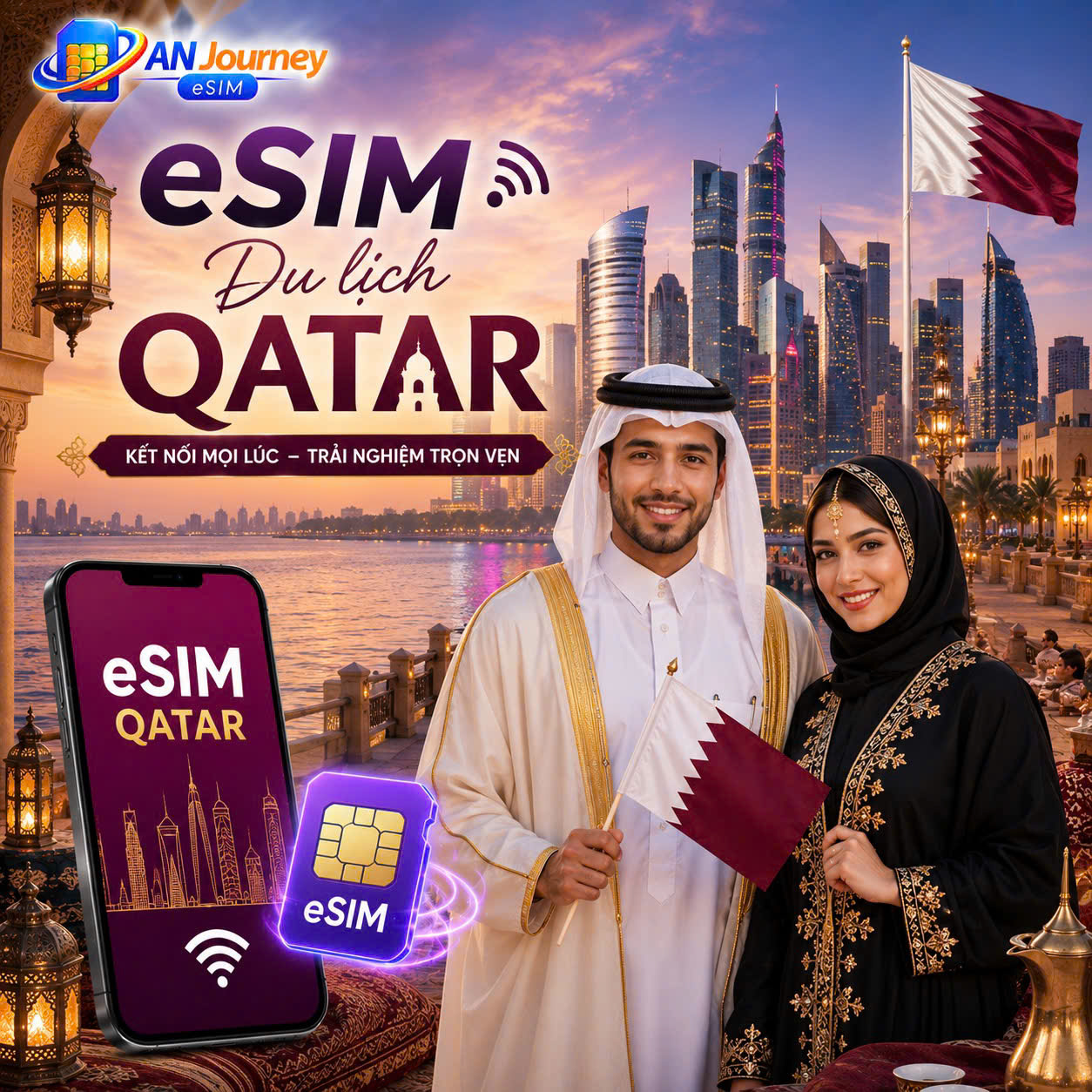 eSIM Du Lịch Qatar
